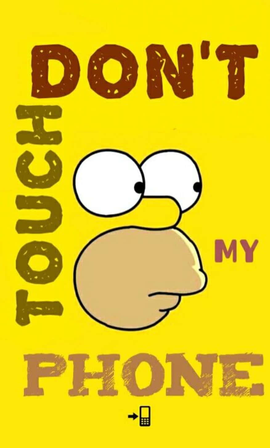 Bart Simpson Don't Touch Funny Lock Screen Wallpaper