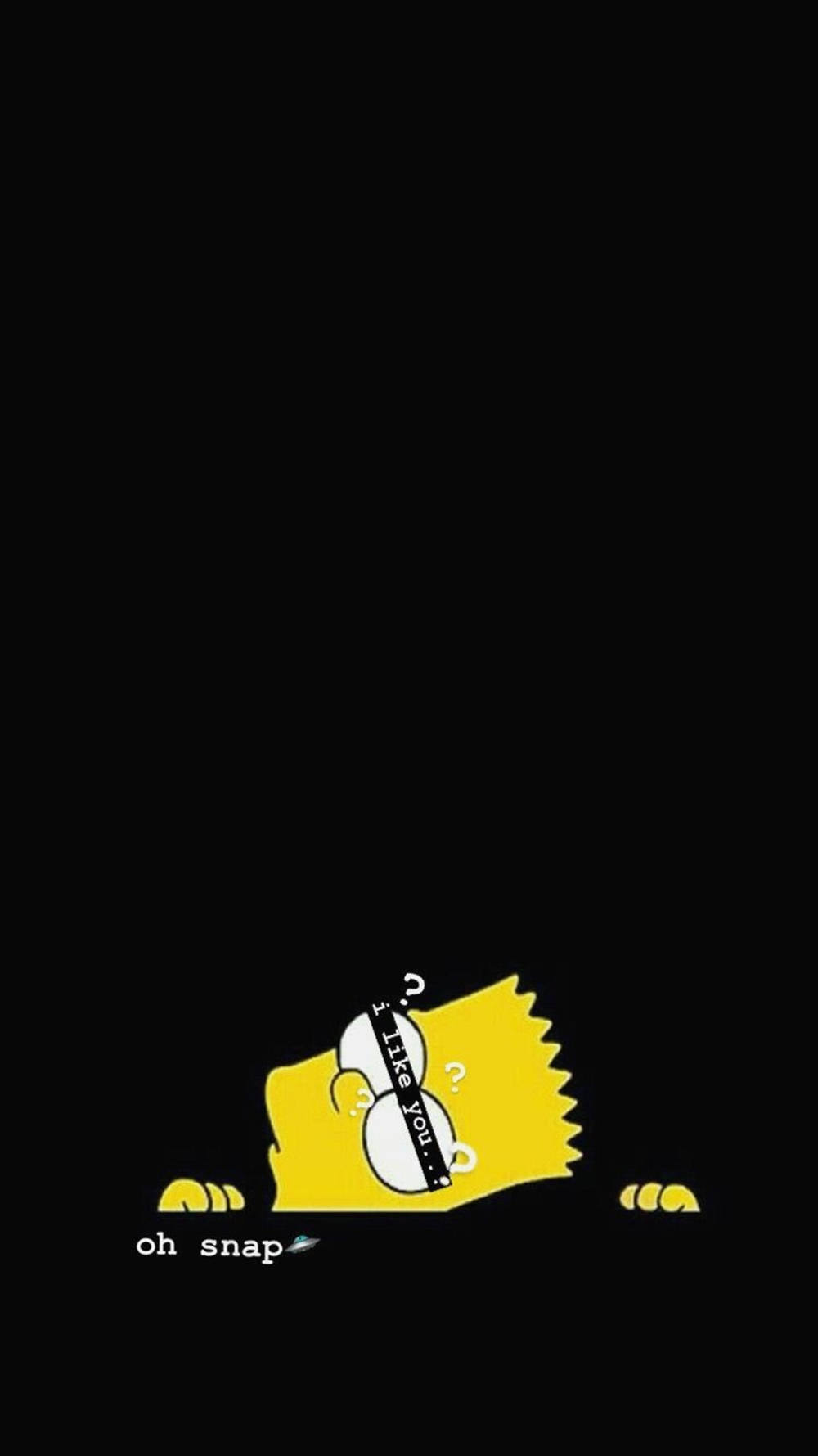 Bart Simpson Sad Black Wallpaper