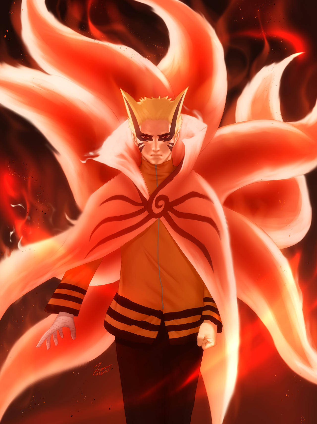 Baryon Mode Nine Tails Wallpaper