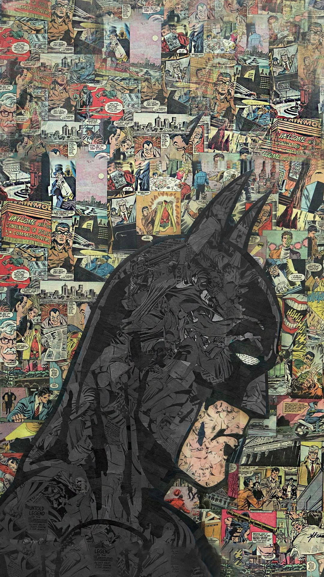 Batman Comics Collage Iphone X Wallpaper