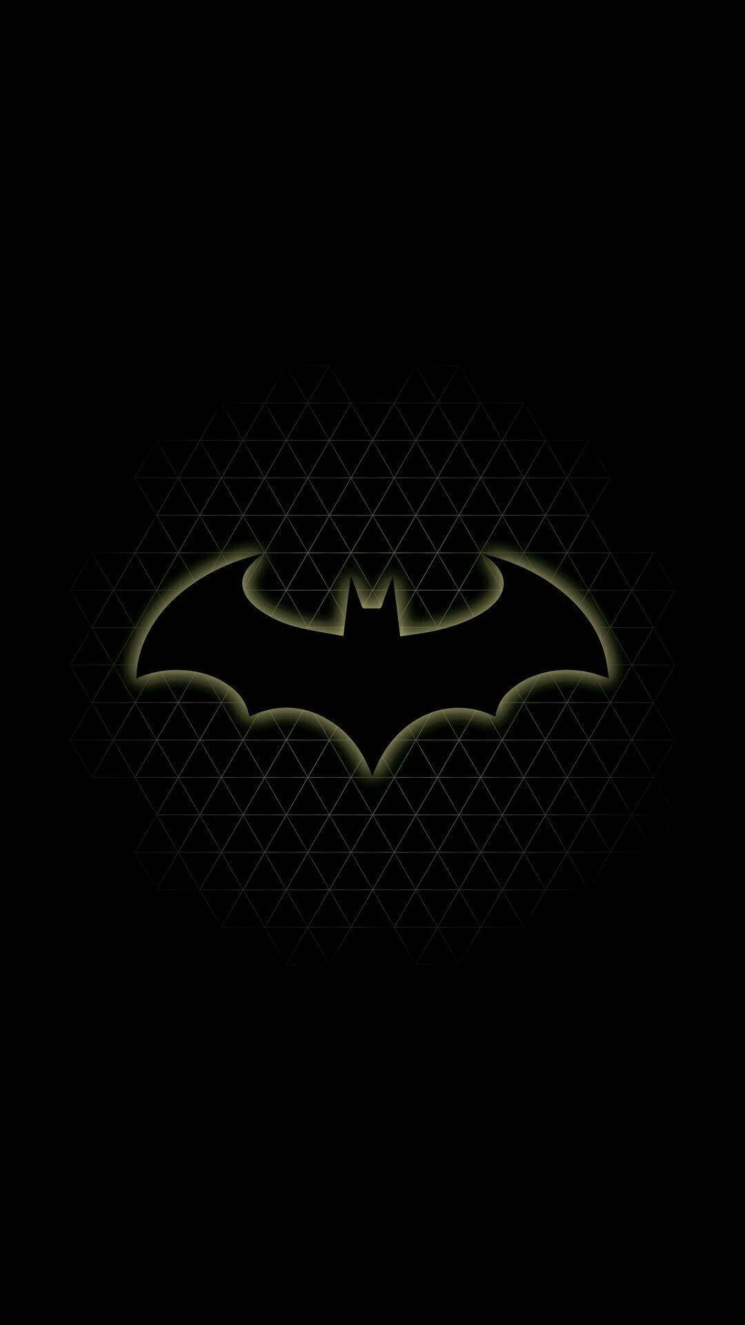 Batman Logo Iphone On Webbing Wallpaper