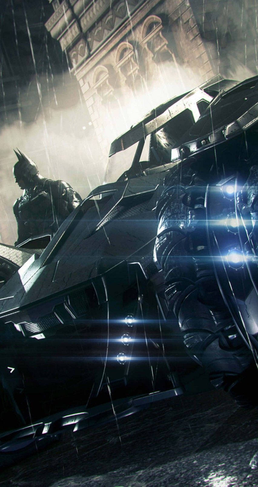 Batmobile Of Batman Arkham Knight Iphone Wallpaper