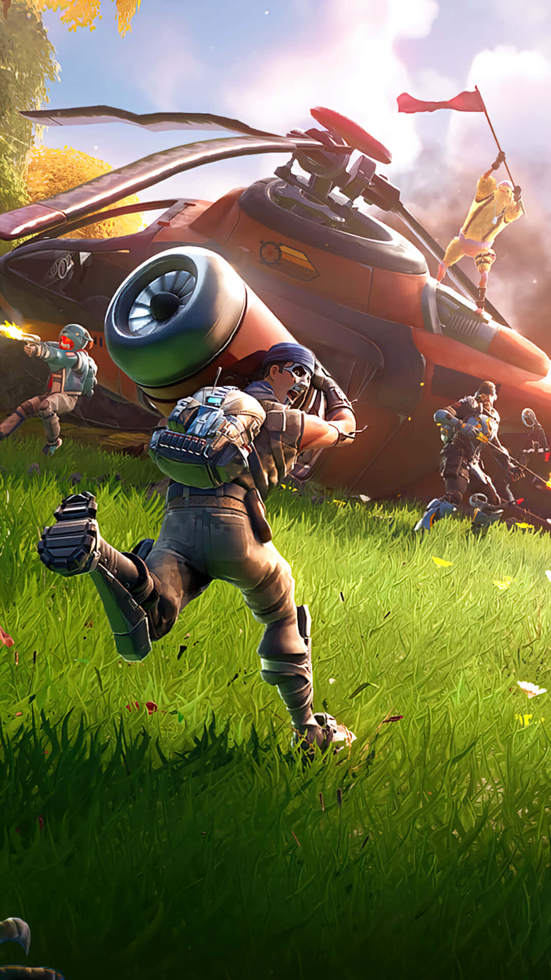 Battle Your Way To Victory With Fortnite On Iphone Wallpaper