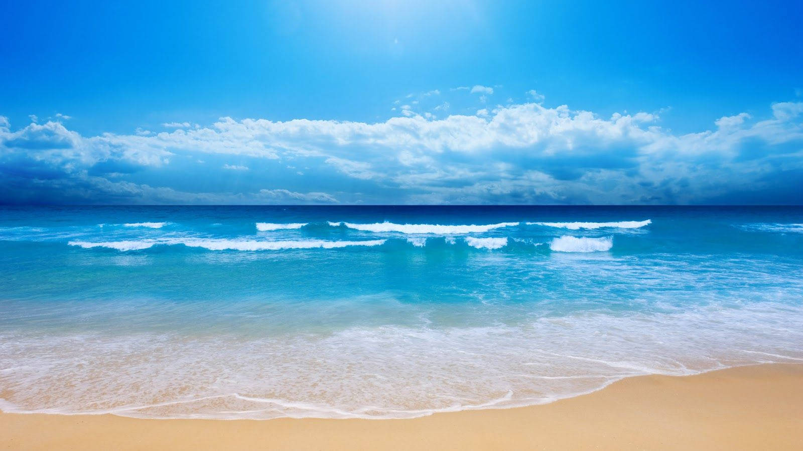 Beach Sea Waves Desktop Wallpaper