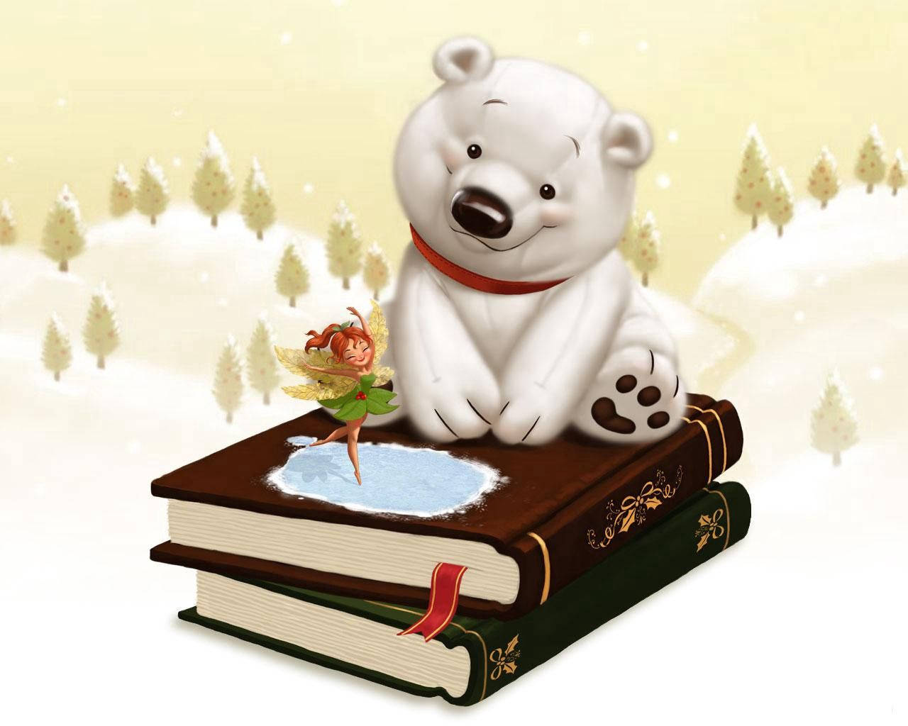 Bear, Book, Fairy Tale, Childhood Wallpaper