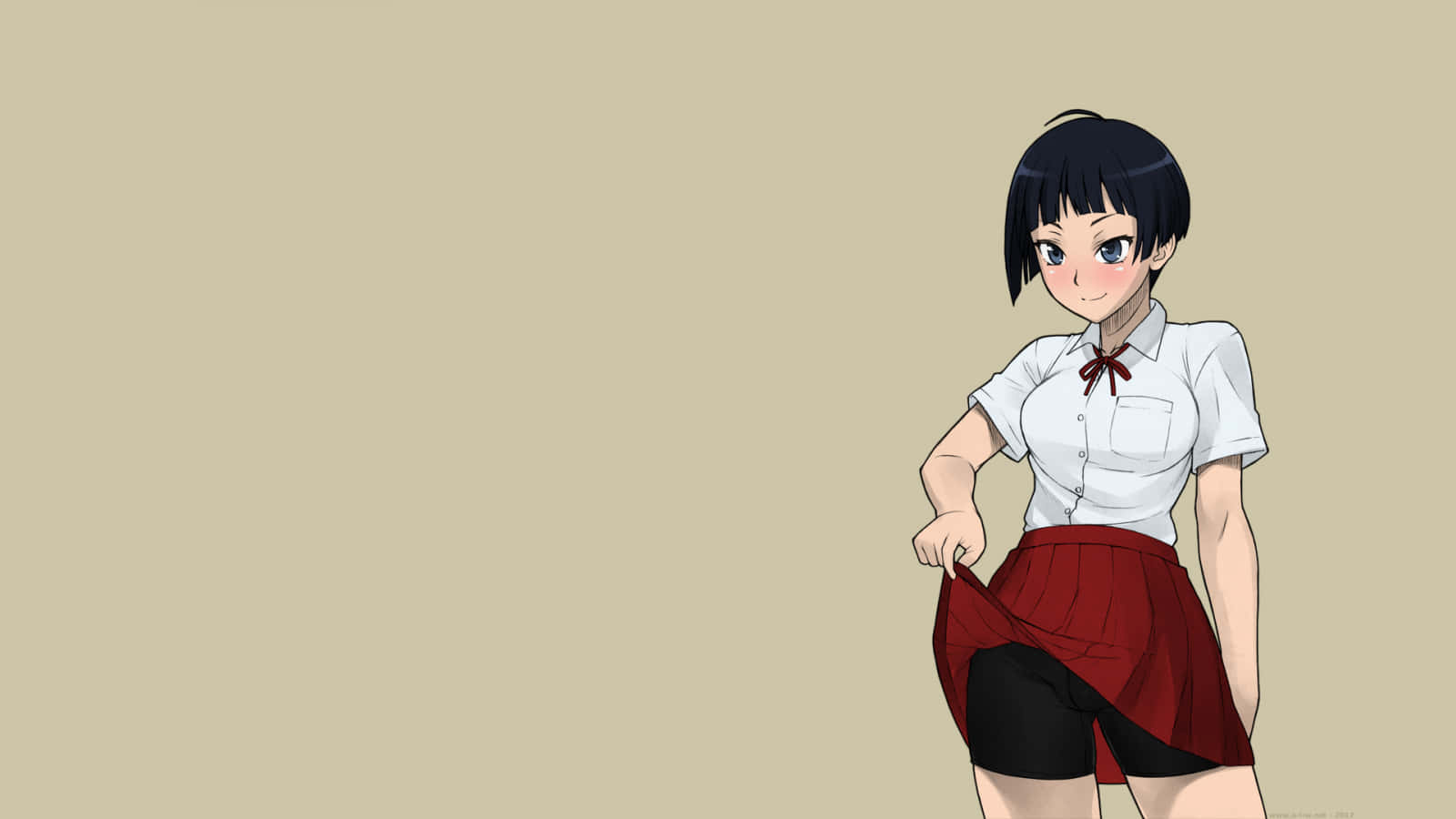 Beautiful Tomboy Girl Ready To Take On The World Wallpaper