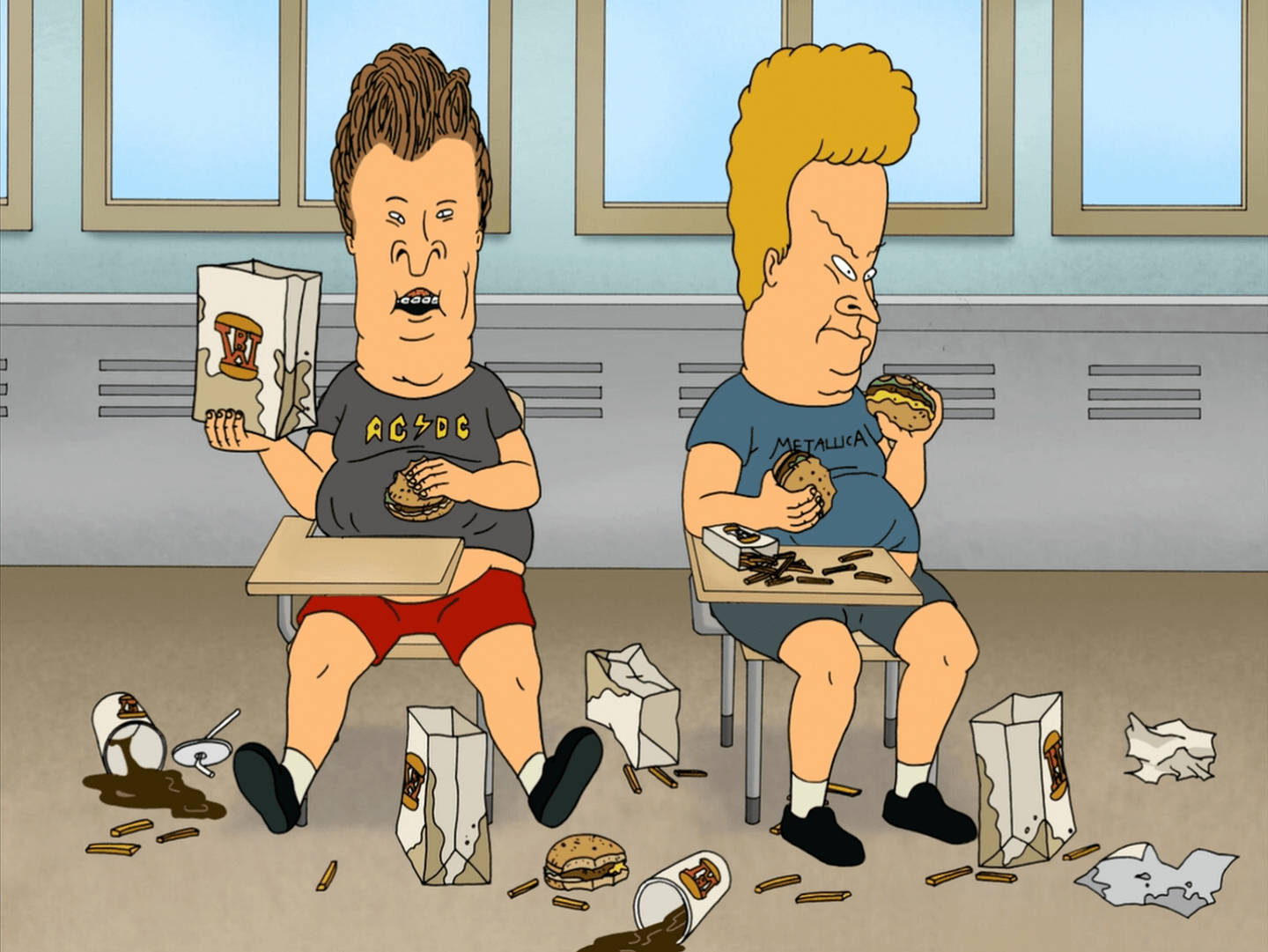 Beavis And Butt Head Pigging Out Wallpaper