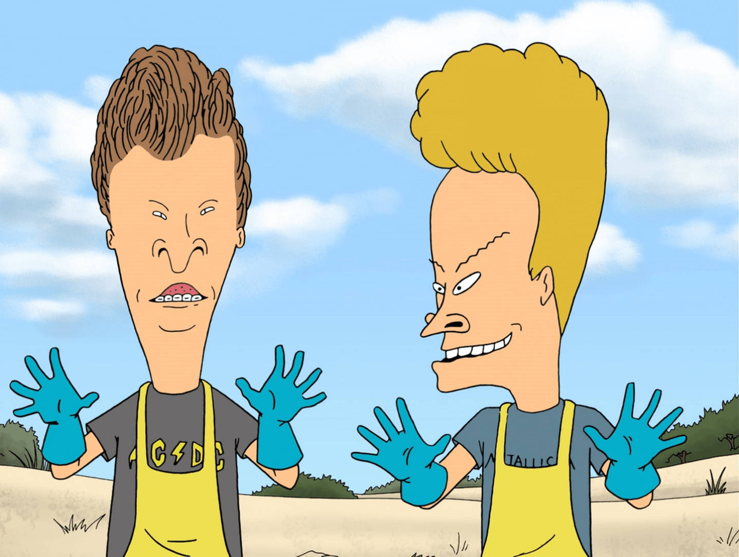 Beavis And Butt-head Wearing Gloves And Apron Wallpaper