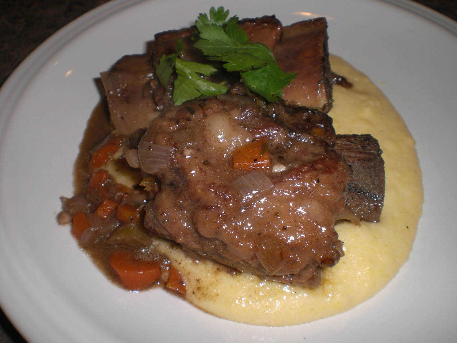 Beef On Polenta Dish Wallpaper