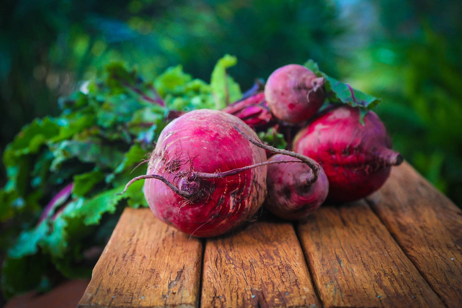 Beetroots On A Wooden Board Wallpaper