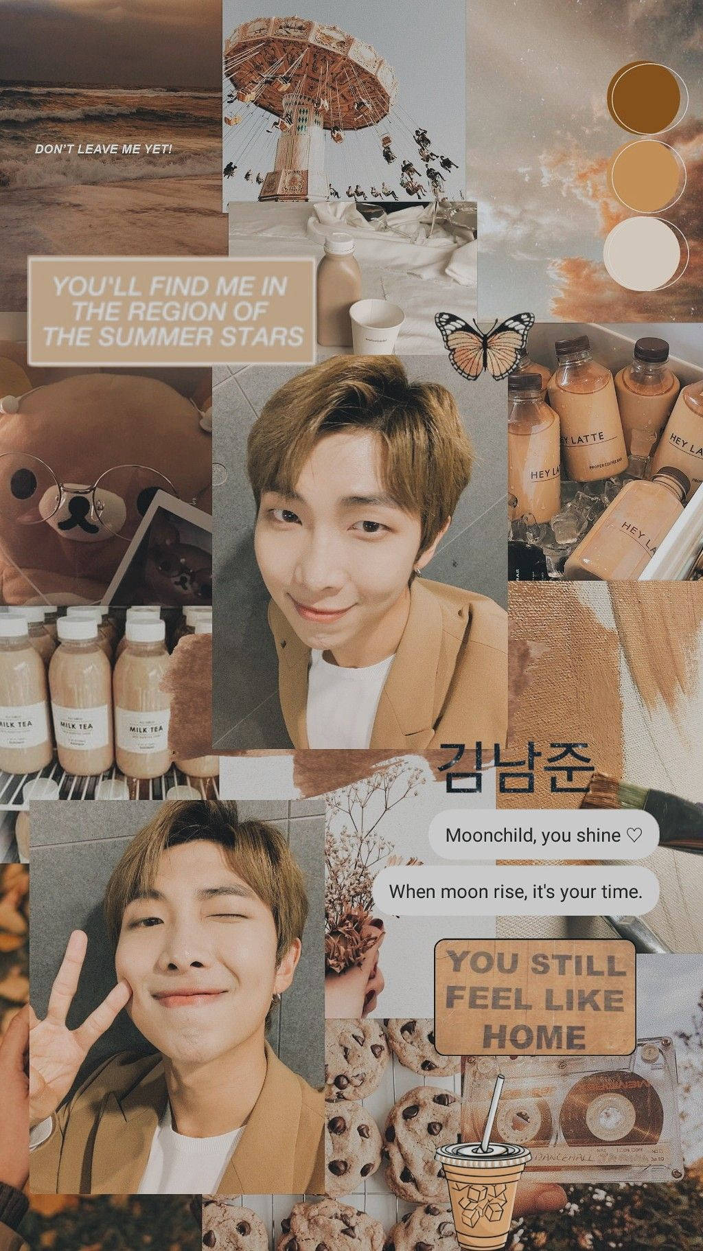 Beige Aesthetic Bts Rm Wallpaper