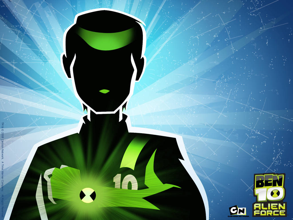 Ben 10 Omnitrix Blue Background Wallpaper