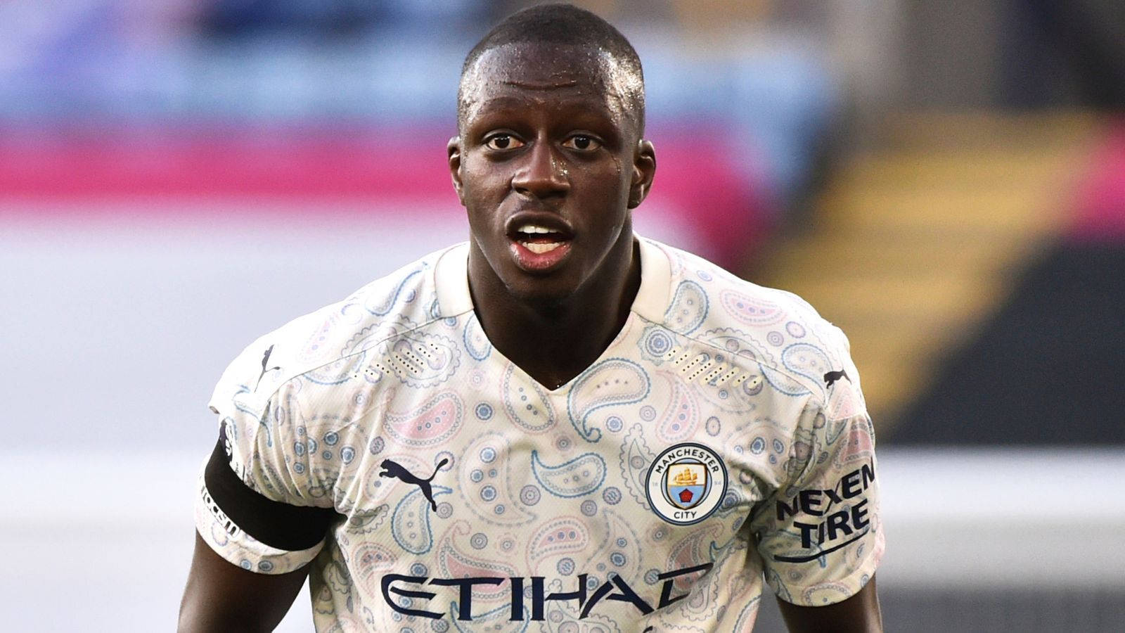 Benjamin Mendy Manchester Patch Logo Wallpaper