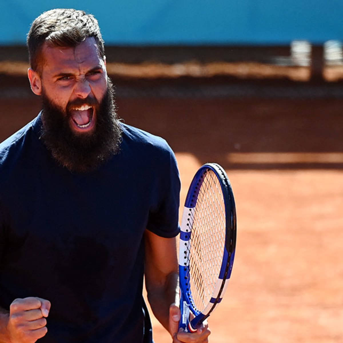 Benoit Paire Close-up Cheering Wallpaper