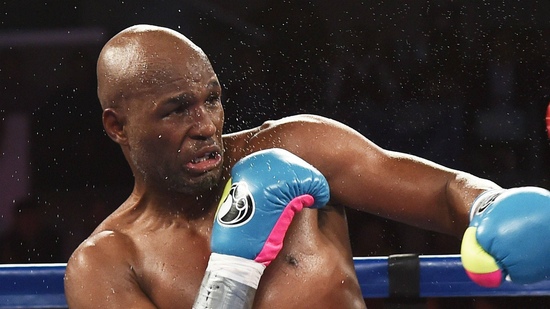 Bernard Hopkins With His Blue Gloves Wallpaper