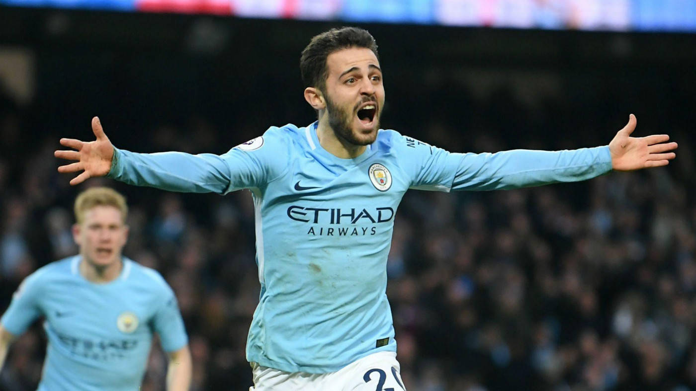 Bernardo Silva Raising Arms In A Challenge Wallpaper