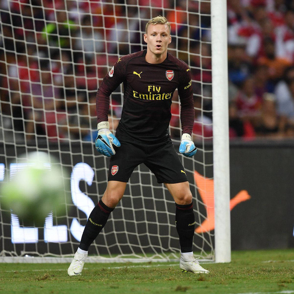 Bernd Leno Protecting The Goal Wallpaper