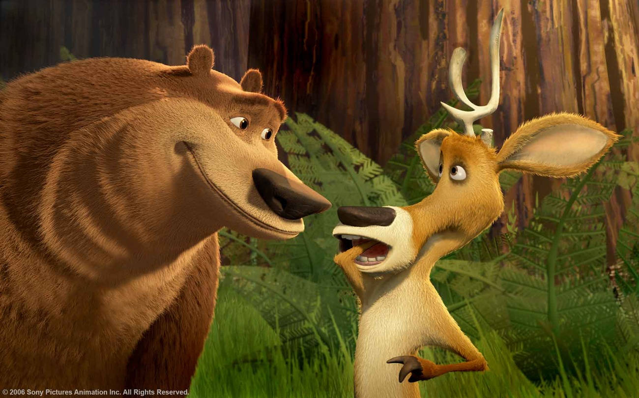 Best Friends Boog And Elliot Open Season Wallpaper