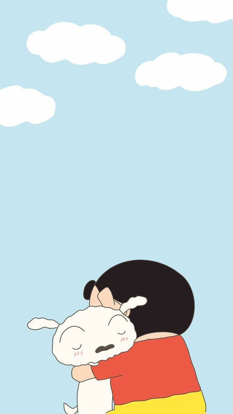 Best Friends Shiro Shin Chan Iphone Wallpaper