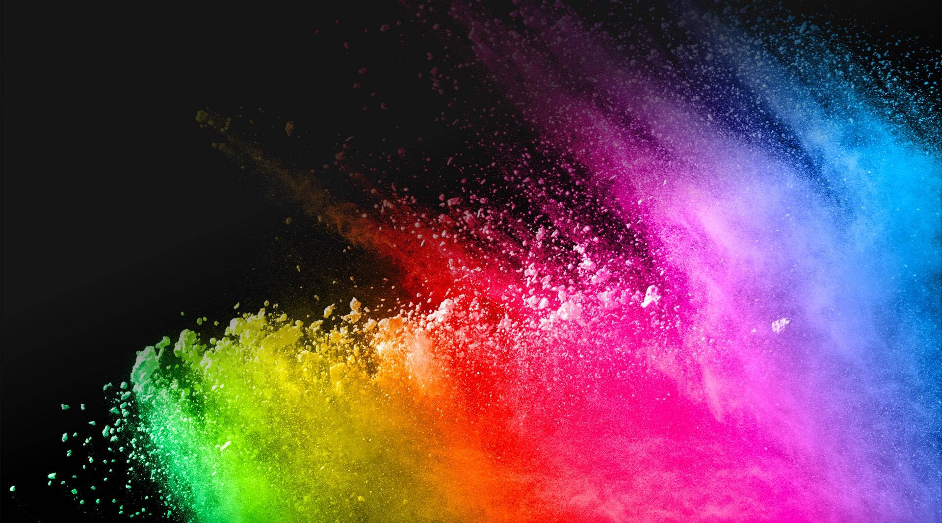 Best Oled Rainbow Powder Explosion Wallpaper