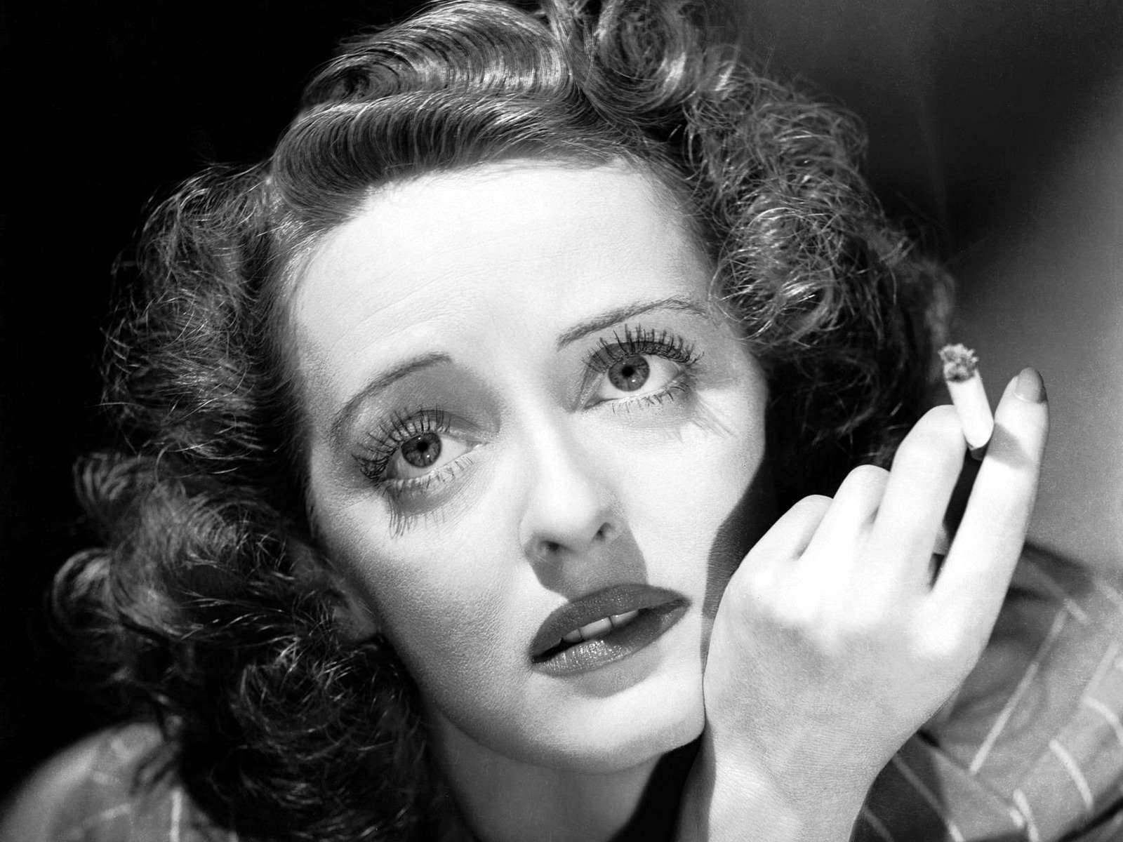 Bette Davis Smoking Cigarette Wallpaper