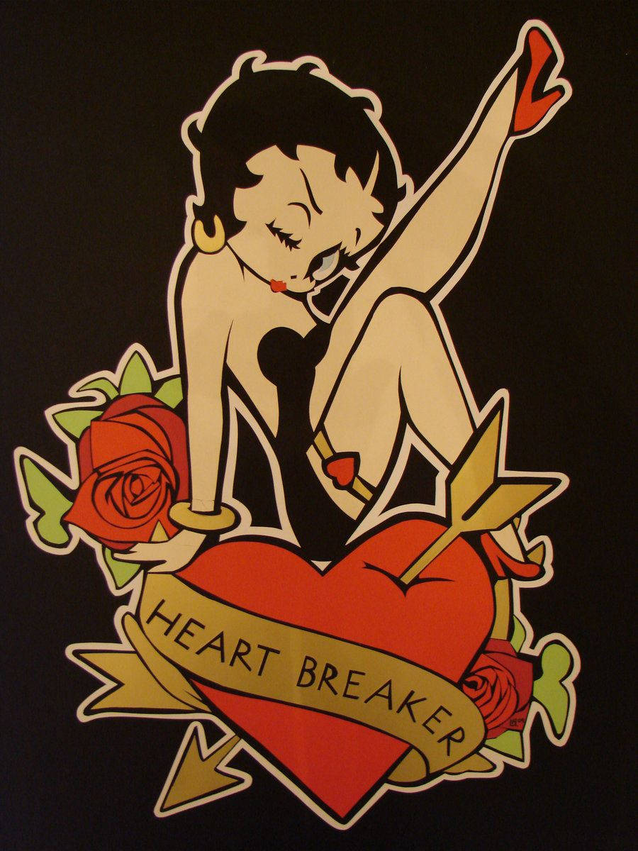 Betty Boop Vintage Heart Breaker Wallpaper