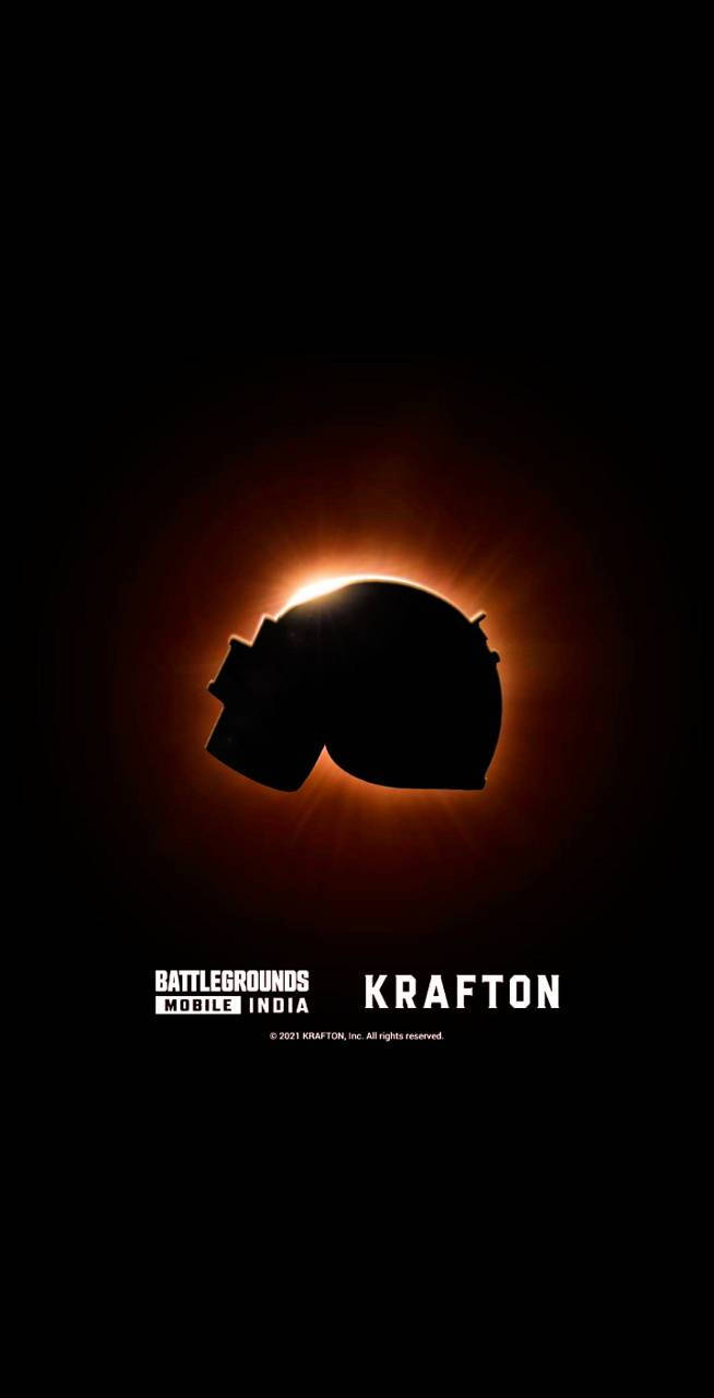 Bgmi Glowing Helmet Silhouette Wallpaper