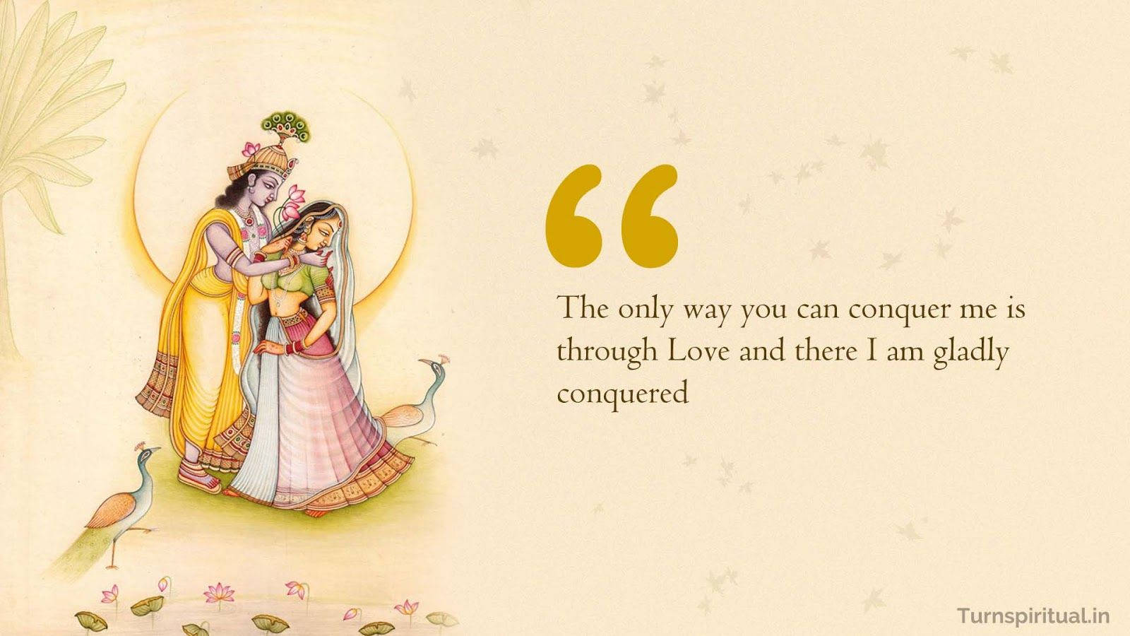 Bhagavad Gita Lord Krishna And Goddess Radha Wallpaper