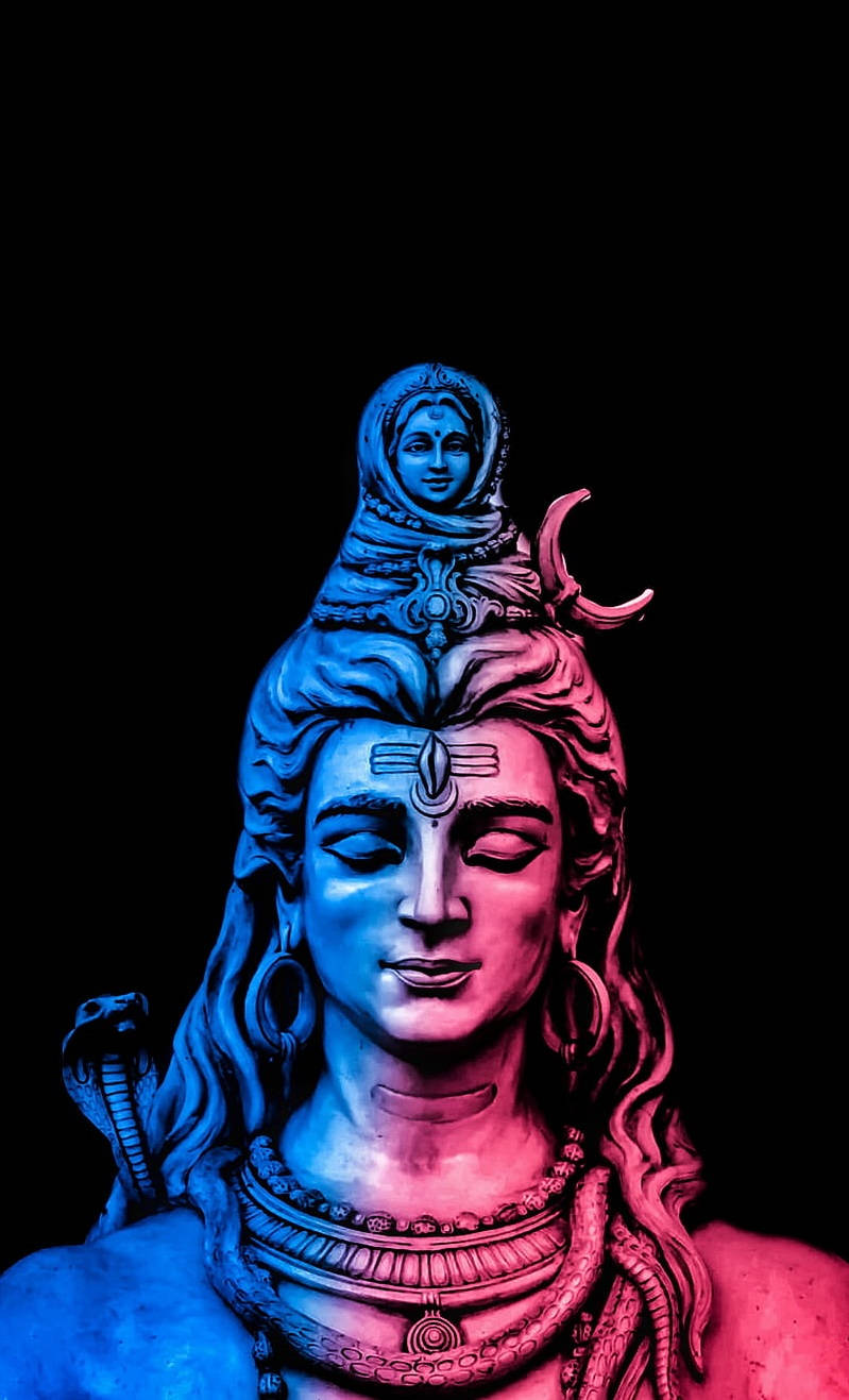 Bholenath 3d Statue Meditating Wallpaper