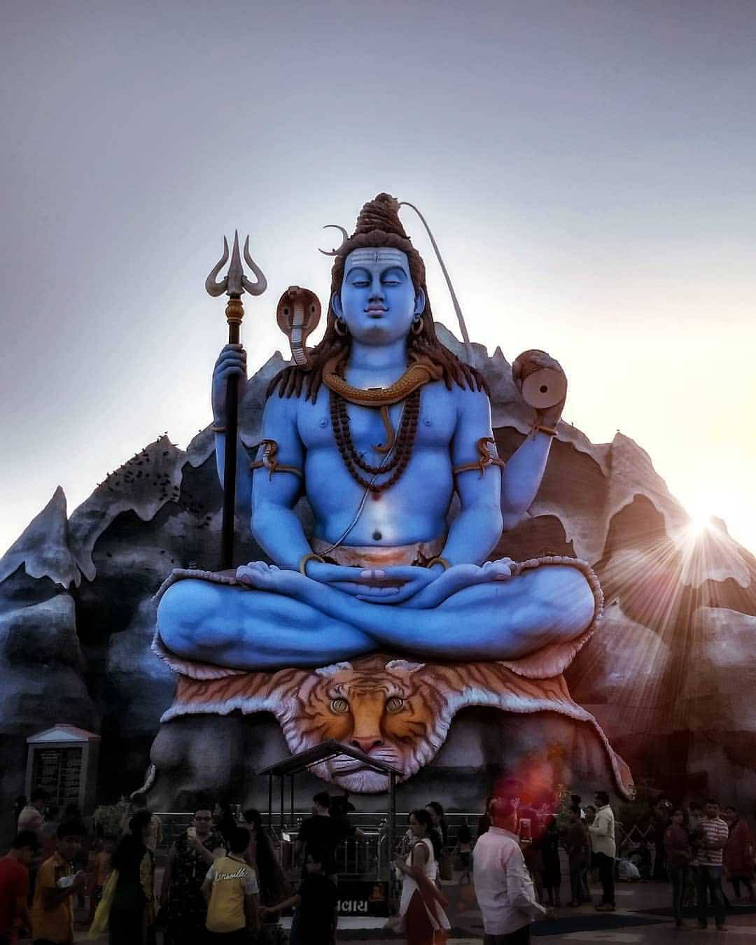 Bholenath Hd Shiva Statue Galteshwar Temple Wallpaper