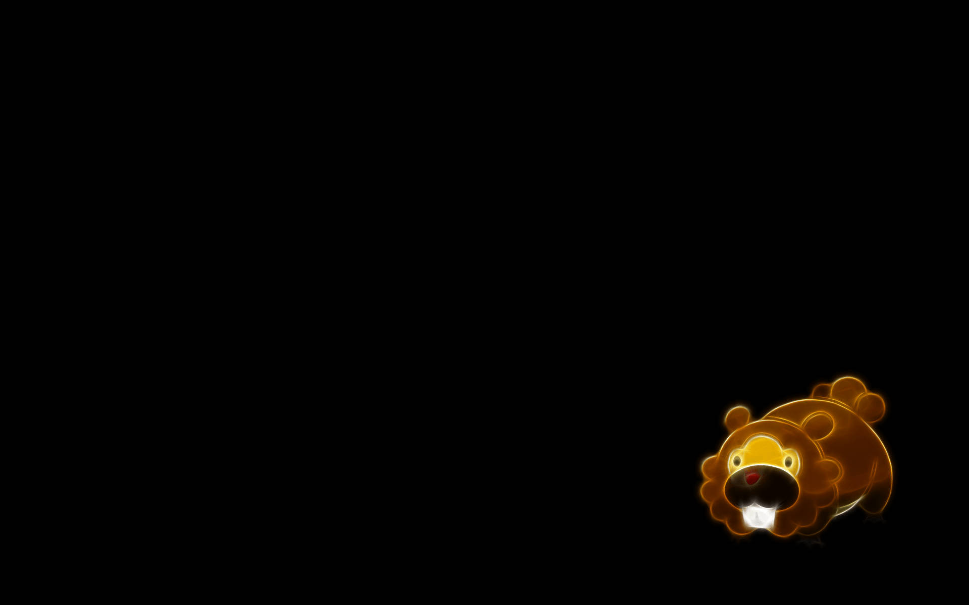 Bidoof On Black Wallpaper