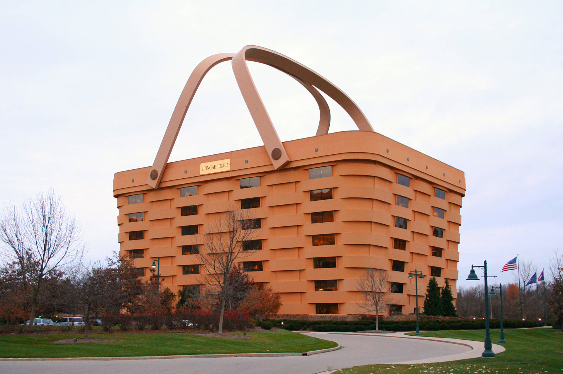 Big Basket Building Wallpaper