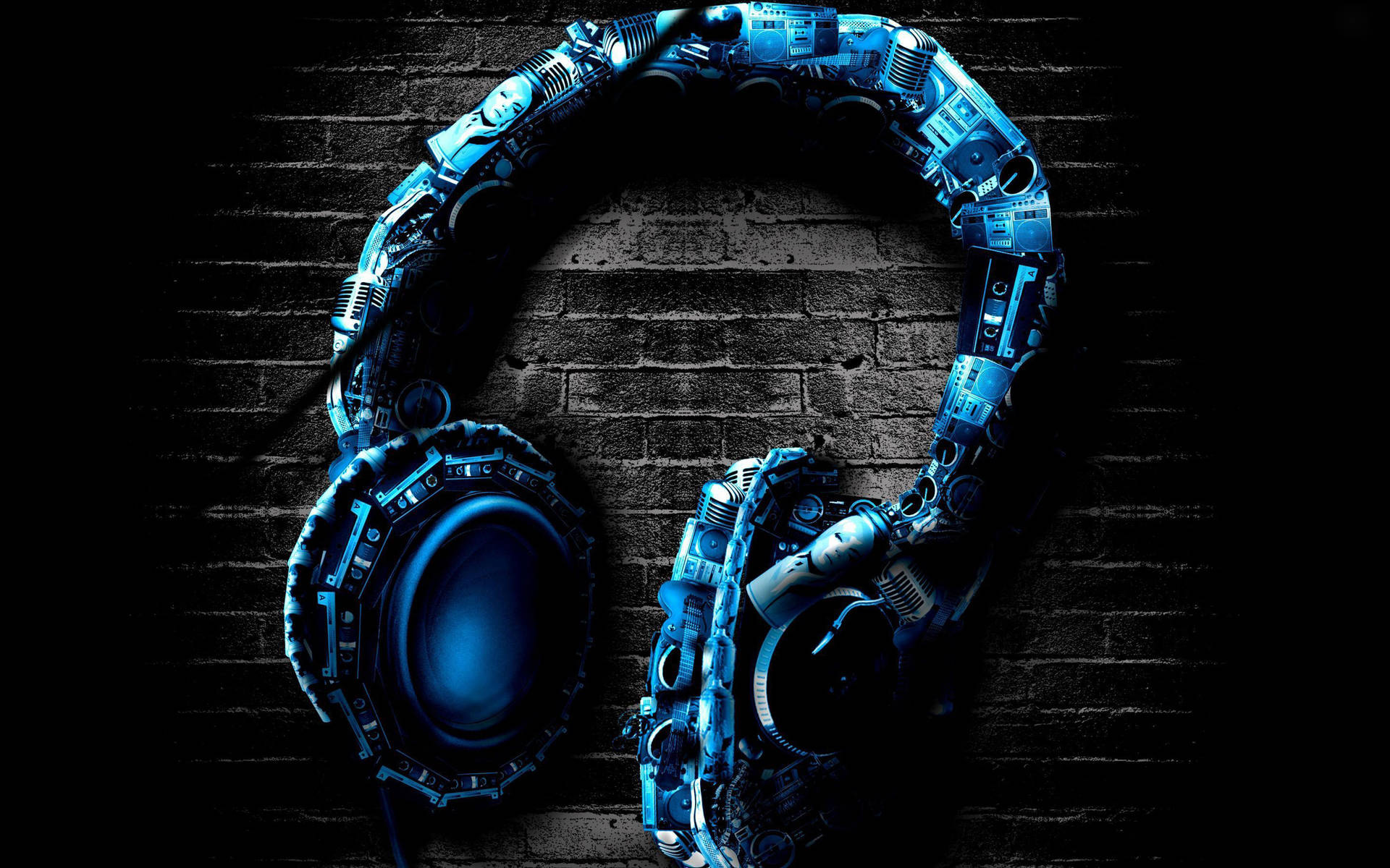 Big Blue Headphone Best Hd Wallpaper