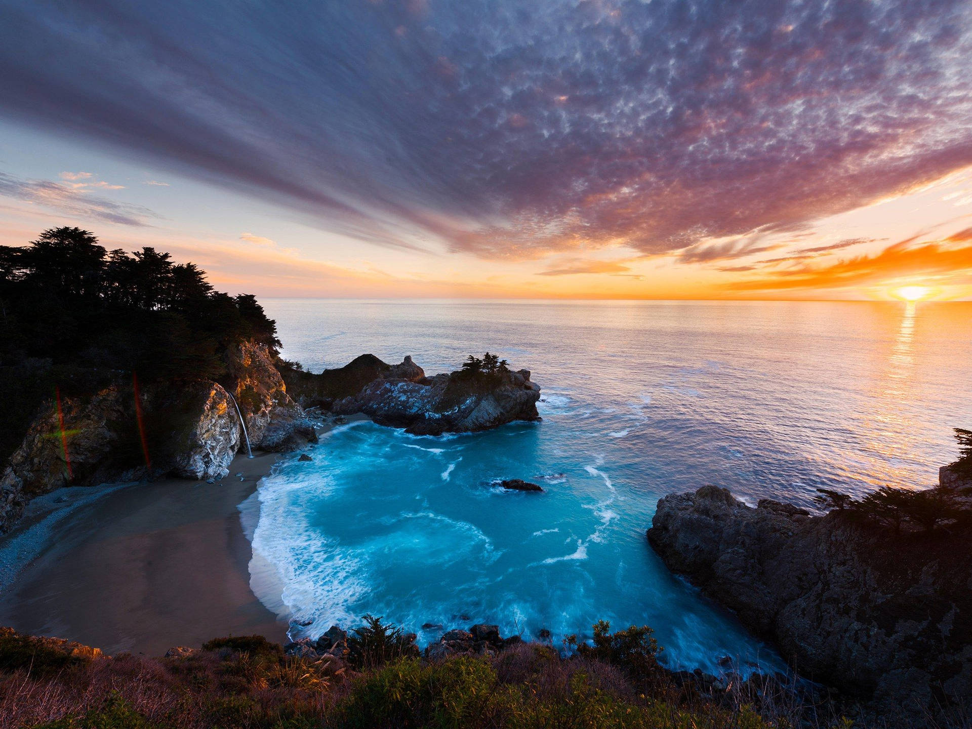 Big Sur Clouds And Sunset Wallpaper