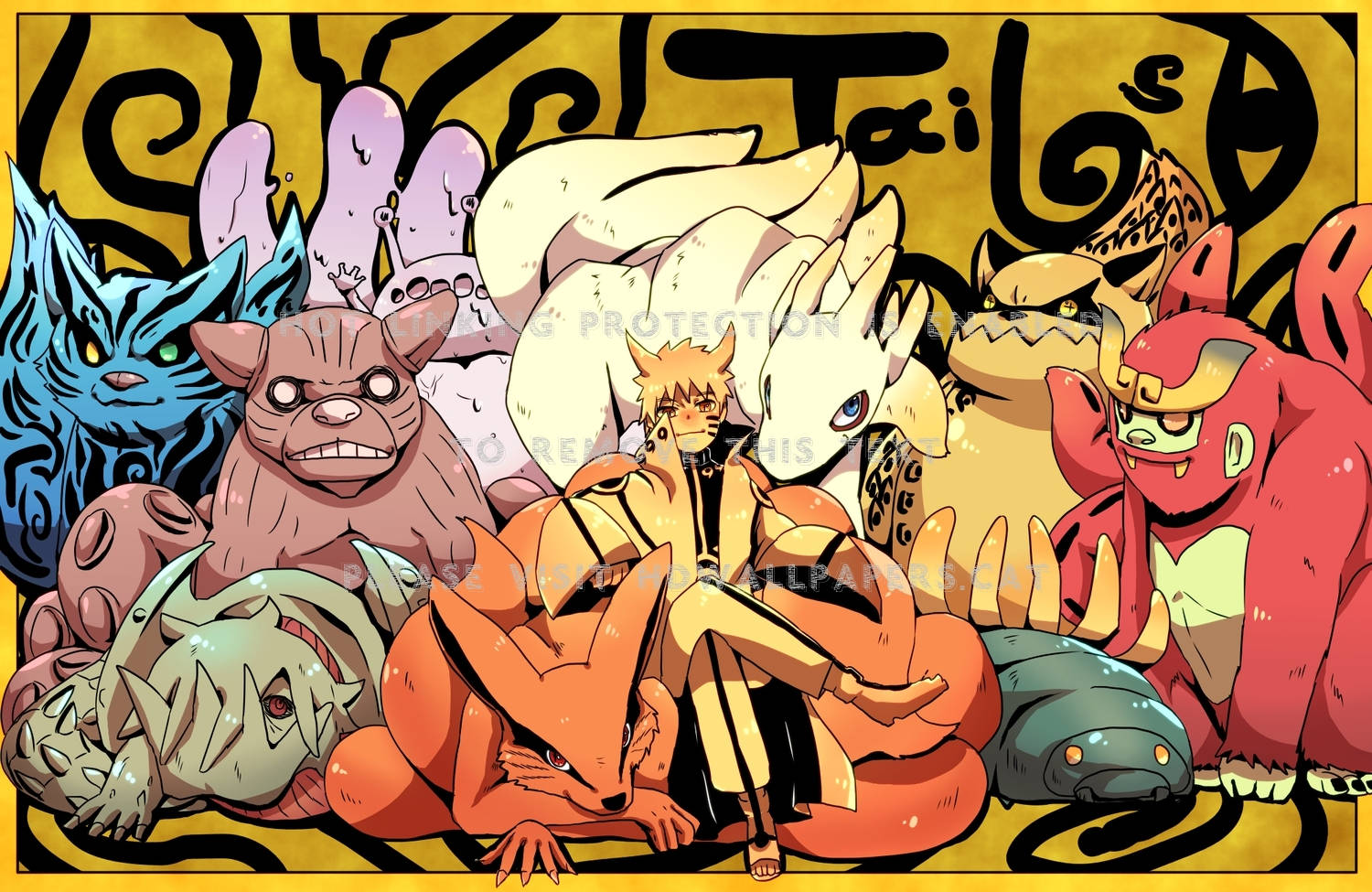 Bijuu Naruto Characters Fanart Wallpaper