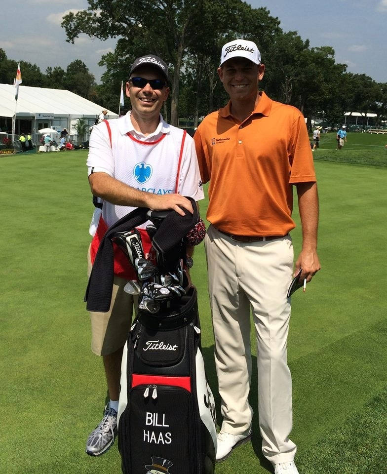 Bill Haas Posing With His Caddie Wallpaper