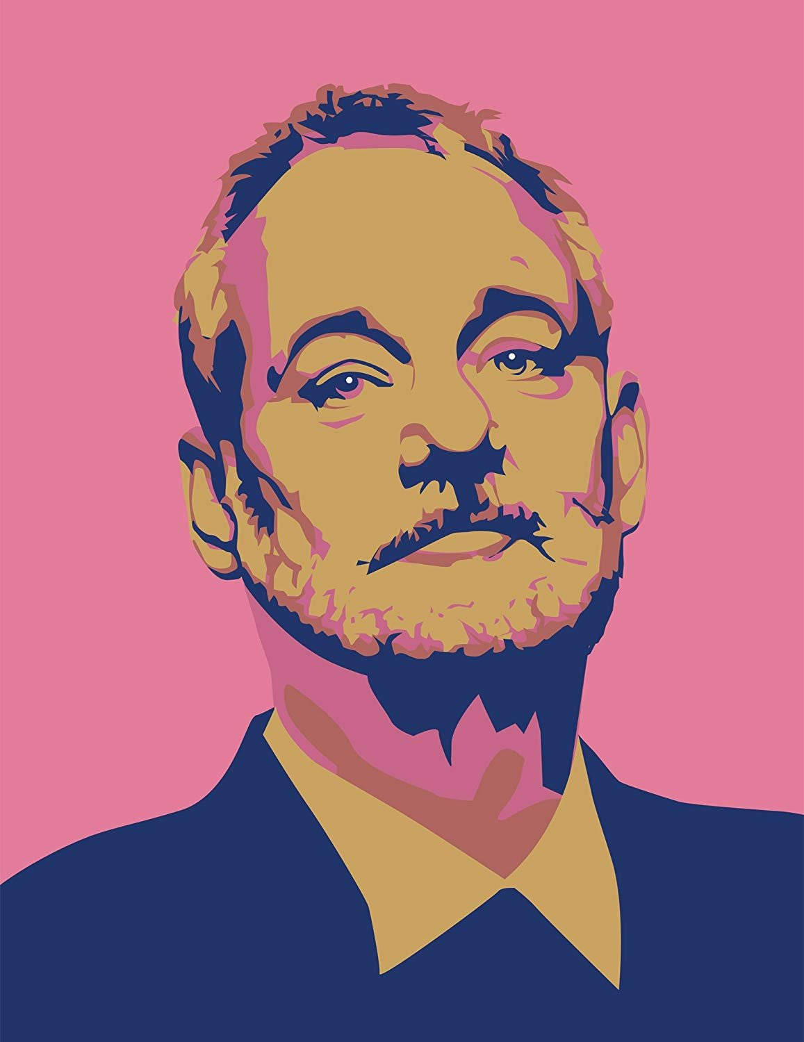 Bill Murray American Comedian Vector Art Wallpaper