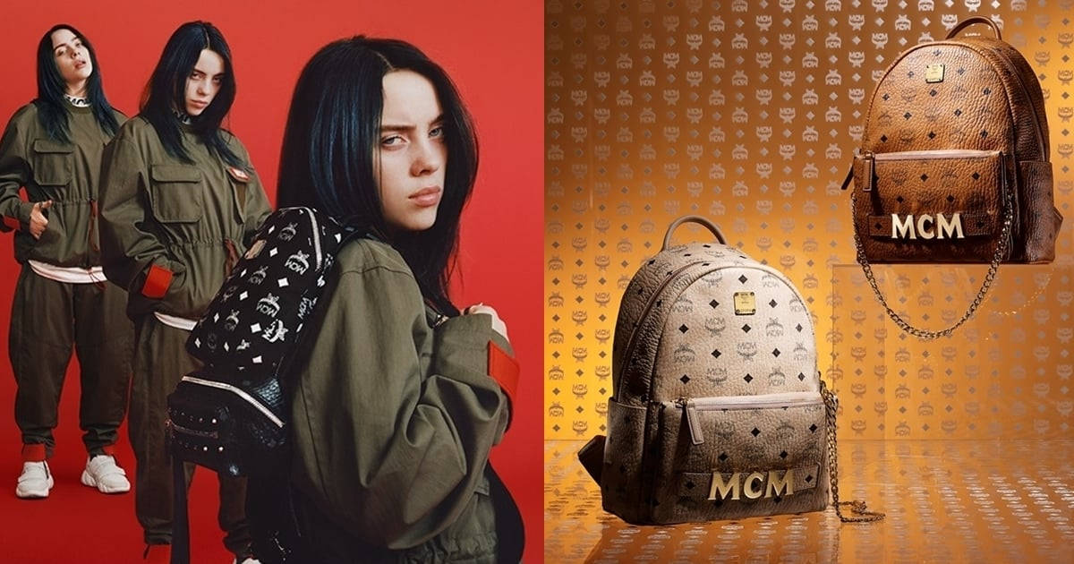 Billie Eillish Holding Mcm Backpack Wallpaper