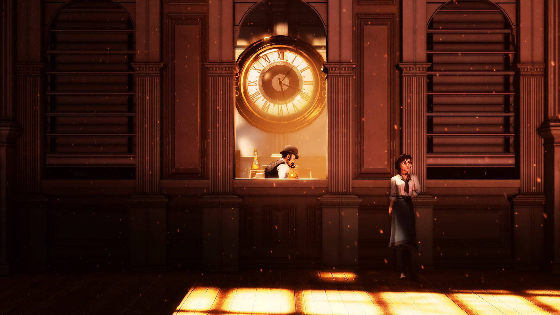 Bioshock Infinite Huge Clock Wallpaper