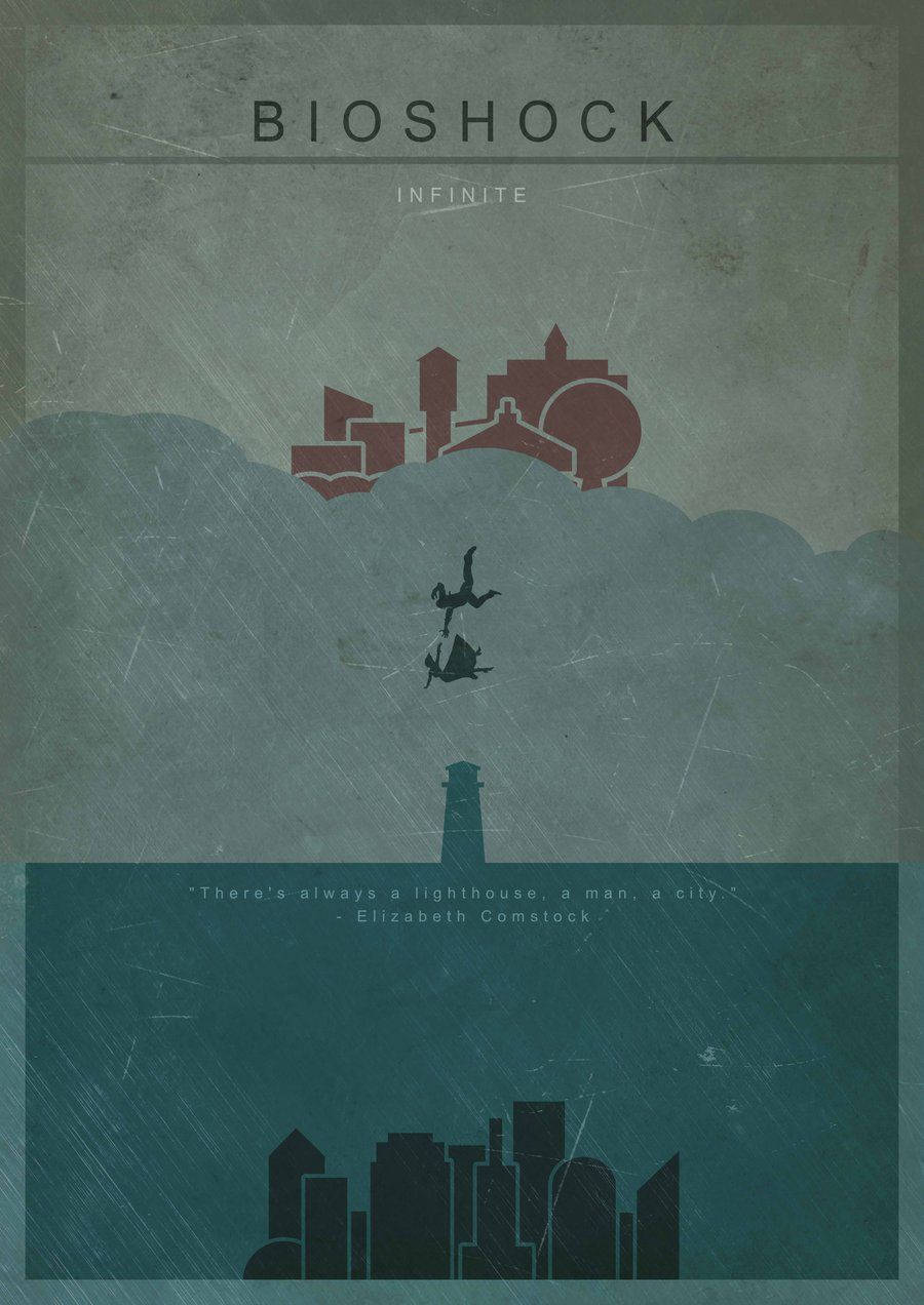 Bioshock Infinite Minimalist Phone Wallpaper