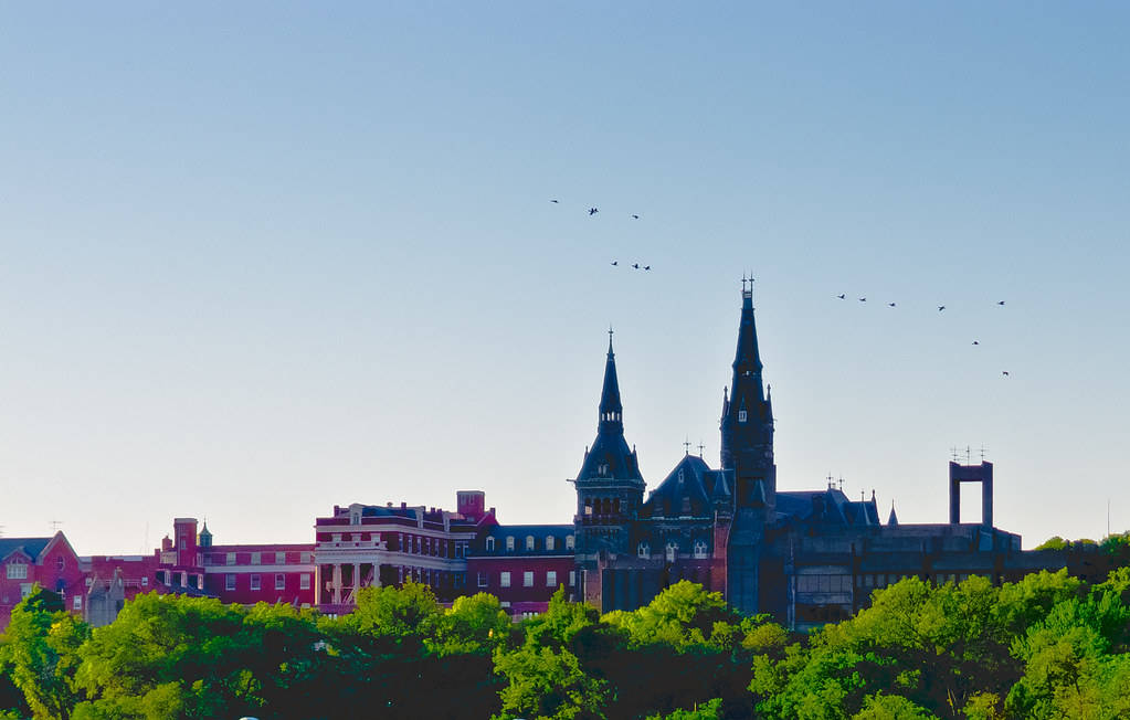 Birds Above Georgetown University Wallpaper