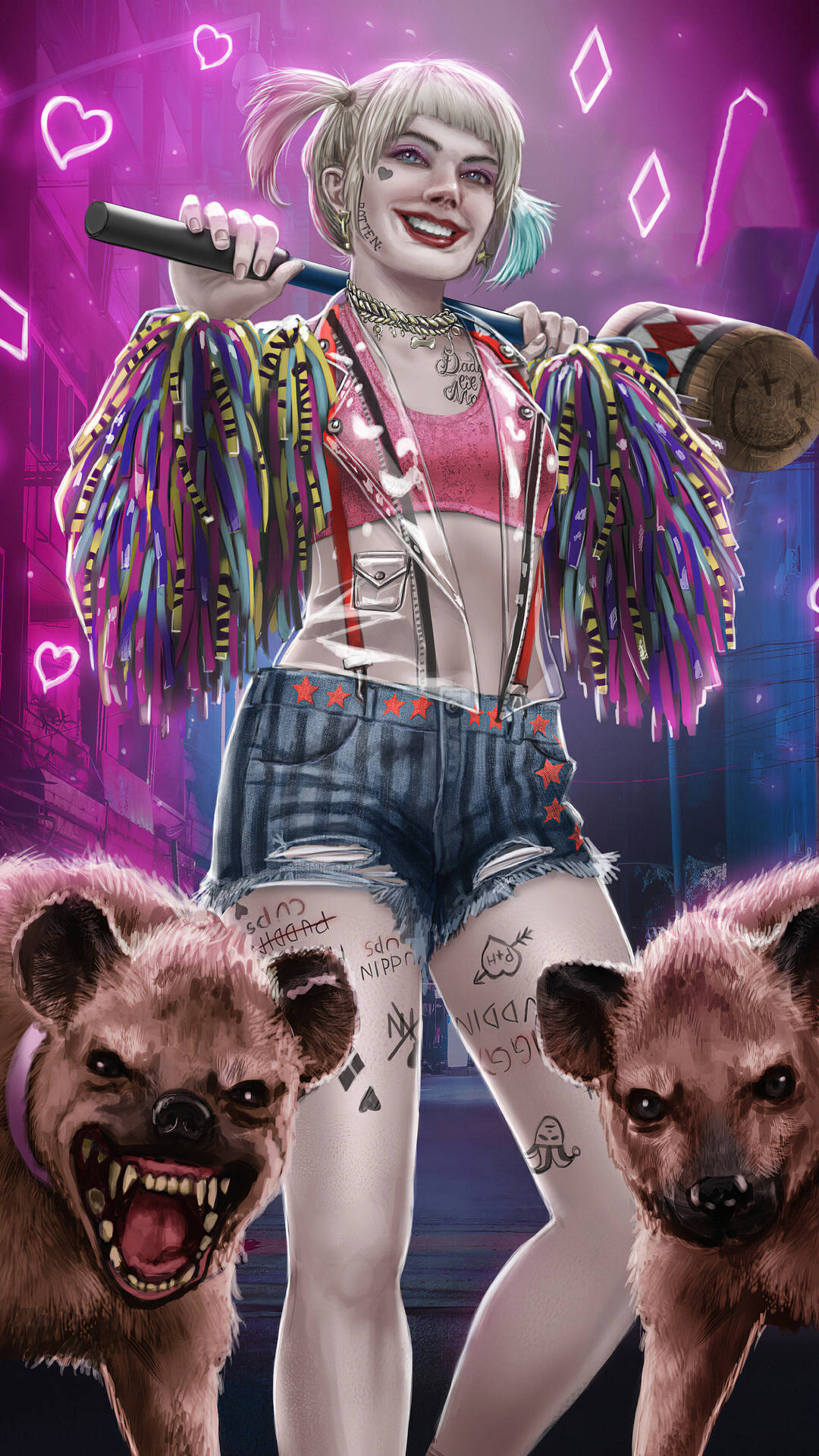 Birds Of Prey Harley Quinn Mallet Wallpaper WallpapersOK