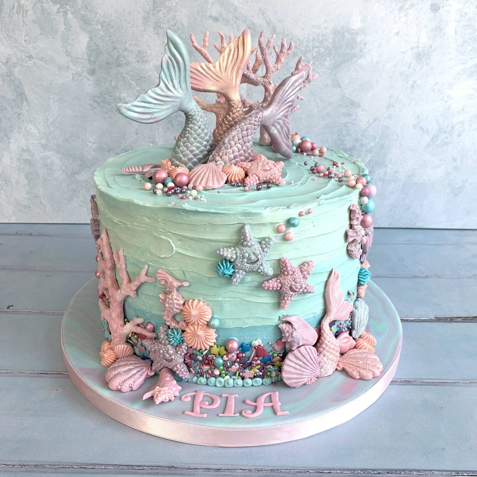 Birthday Cake Under The Sea Theme Wallpaper