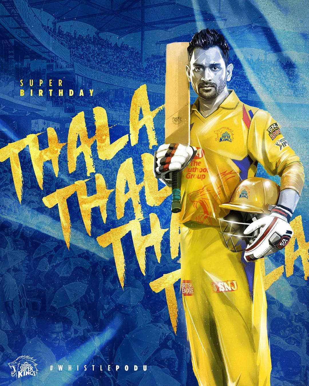 Birthday Dhoni Hd Wallpaper