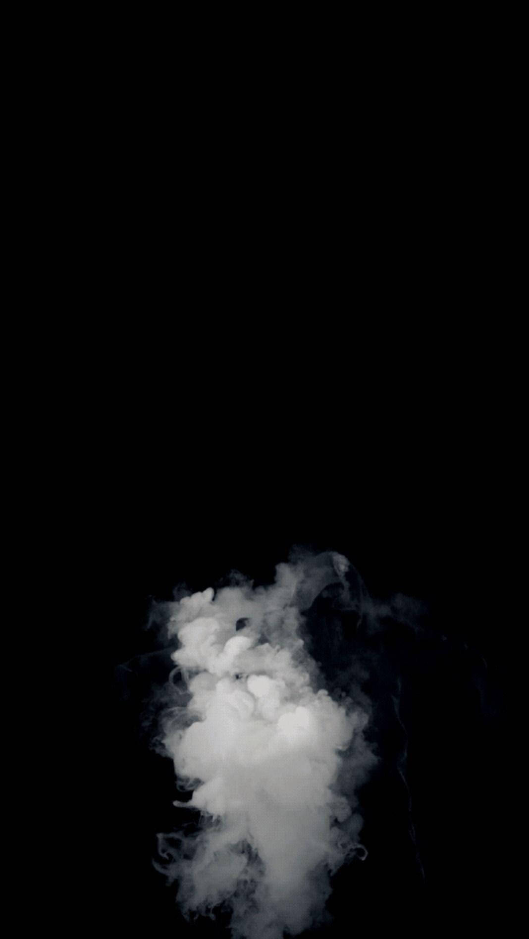 Black Aesthetic Phone White Smoke Wallpaper