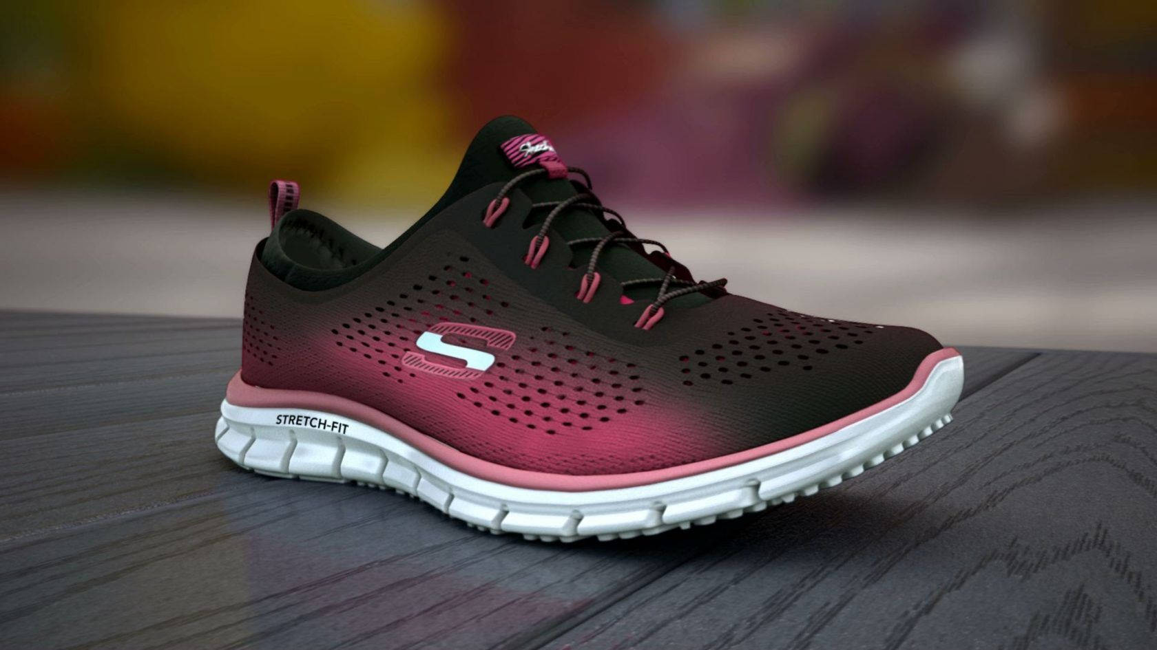 Black And Pink Skechers Wallpaper