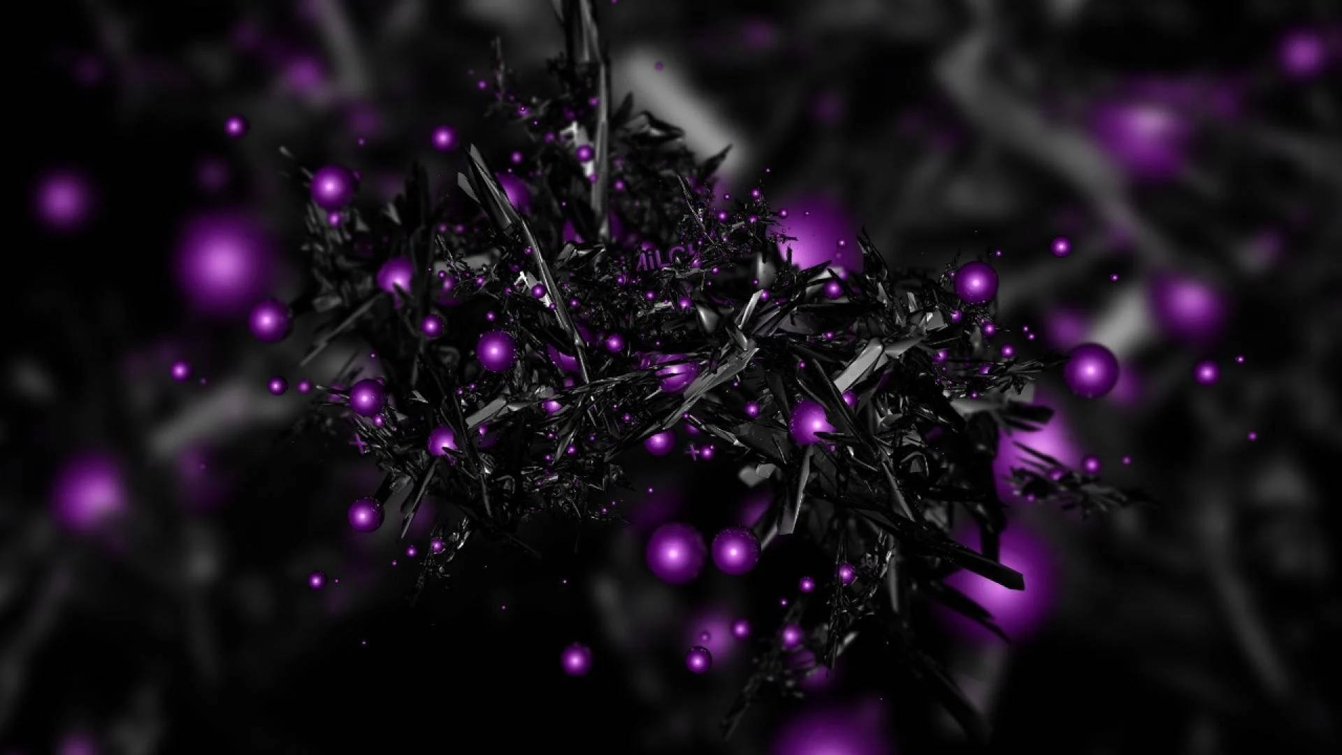 Black And Purple Shards Wallpaper