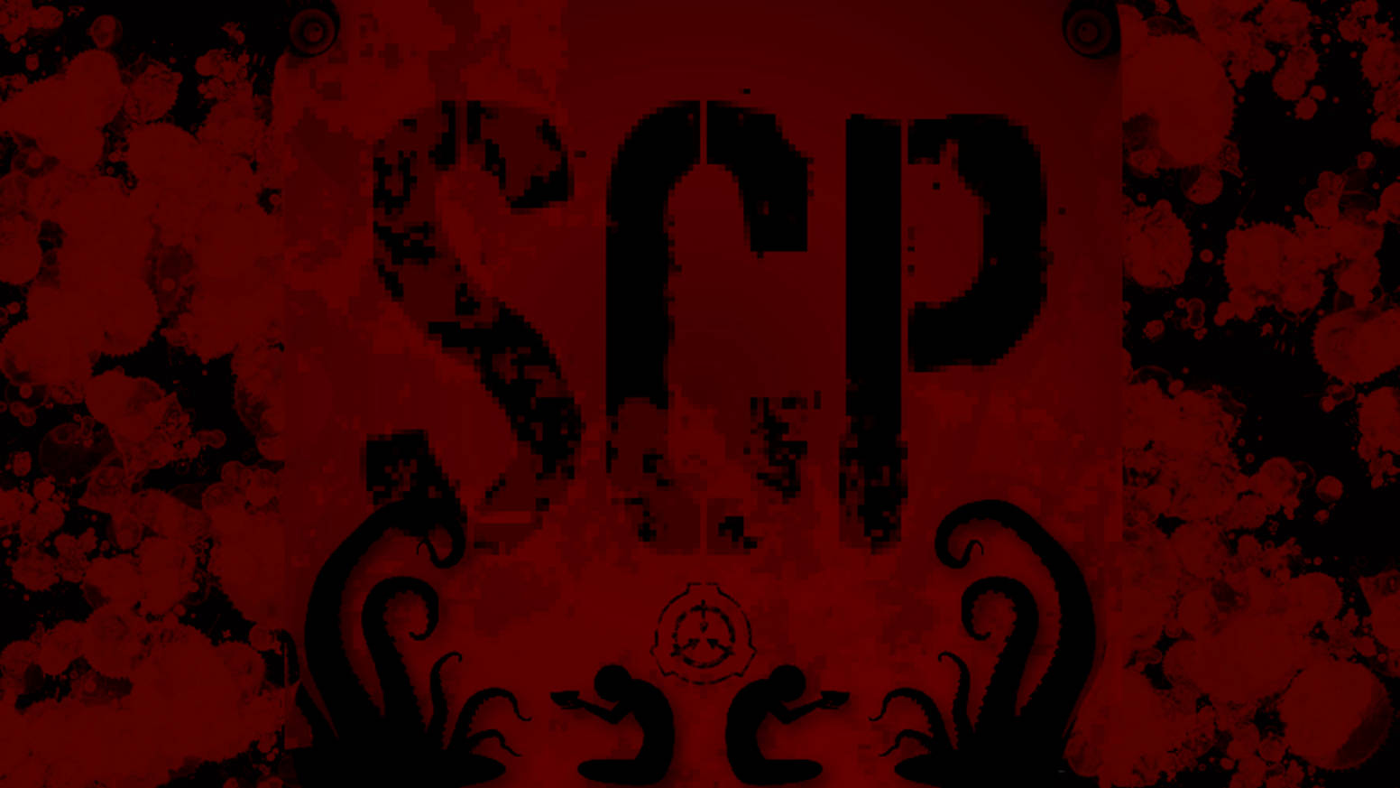 Black And Red Scp Poster Wallpaper