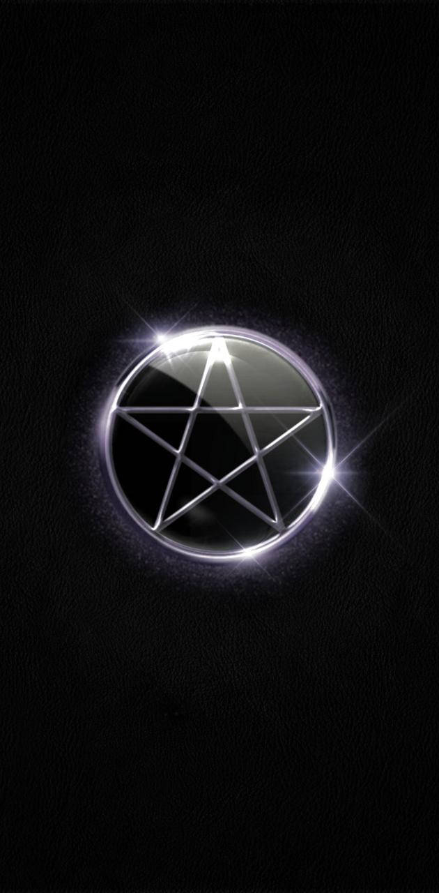 Black And Silver Pentagram Wallpaper