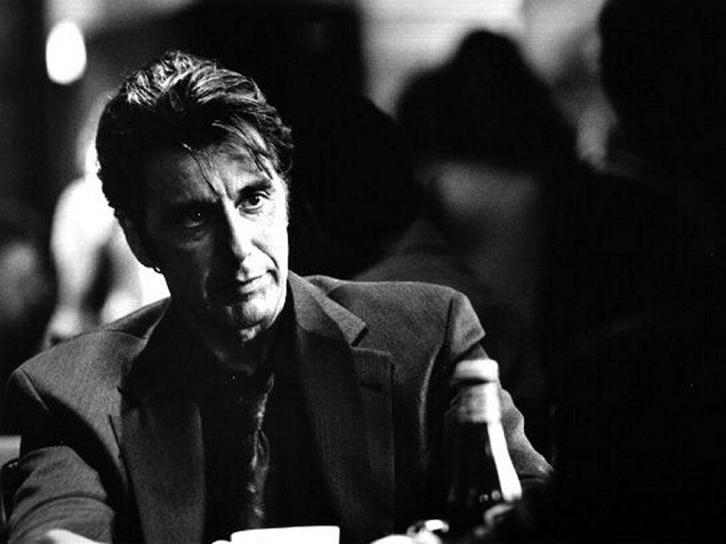 Black And White Al Pacino Male Face Wallpaper